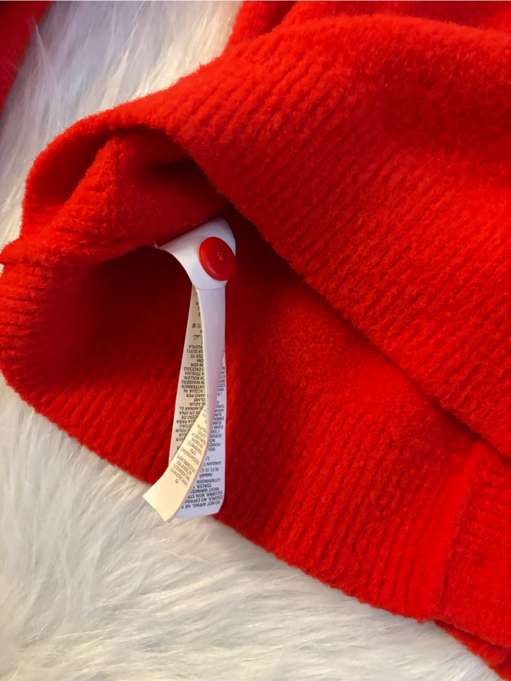 Alo Yoga Snuggle Up Sweater Cropped Cardigan - Bright Red Size Small - Picture 8 of 9